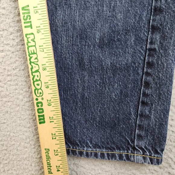 Levi's 505 Jeans Boys Size 10 Husky Dark Wash Regular Fit Straight Blue Denim - Picture 5 of 9